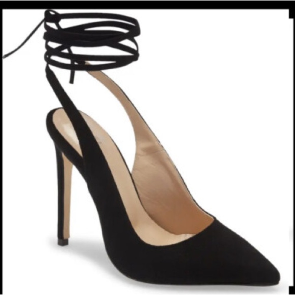 Brother Vellies Black Lace-Up Heels